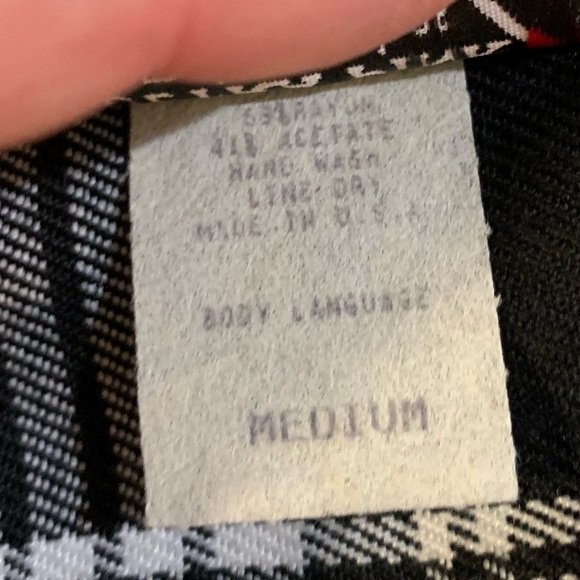 Vintage skirt black and white tartan plaid wrap style xs/s mini - Picture 9 of 11